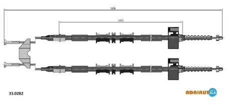 Трос ручного гальма ADRIAUTO 330282