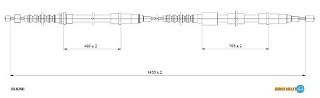 Трос ручного гальма ADRIAUTO 330290