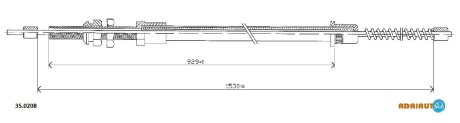 Трос ручного гальма ADRIAUTO 350208