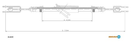 Трос ручного гальма ADRIAUTO 410239
