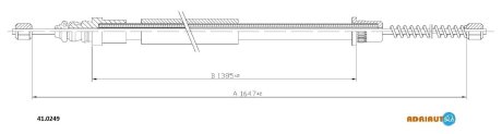 Трос ручного гальма ADRIAUTO 410249