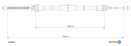 Трос гальмівний RENAULT Twingo II all RH4/07- ADRIAUTO 4102841