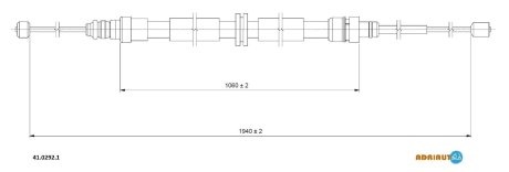 Трос ручного тормоза ADRIAUTO 4102921