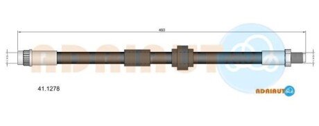 RENAULT Гальмівний шланг передній KANGOO 1.6/1.9 01- ADRIAUTO 411278