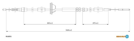 Трос ручного гальма ADRIAUTO 430211