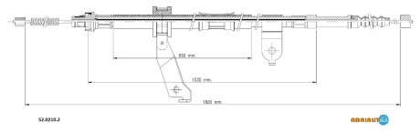 Трос ручного тормоза ADRIAUTO 5202102