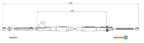 Трос зупиночних гальм ADRIAUTO 52.0219.1