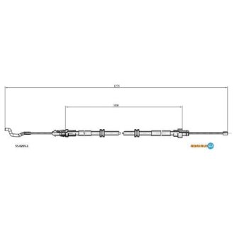 Трос ручного тормоза VW TRANSPORTER T5 ADRIAUTO 55.0205.1