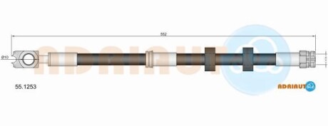 SKODA шланг гальмівний передн.Fabia 00- ADRIAUTO 551253