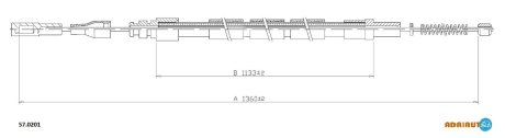 Трос ручного гальма ADRIAUTO 570201