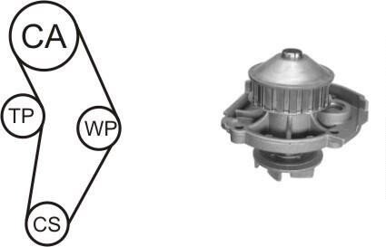 Насос води + комплект зубчатого ремня AIRTEX WPK152301