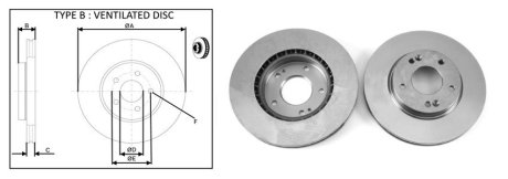 Диск тормозной передний (кратно 2) Elantra (15-), Kona (17-), Ceed (12-) D280mm APPLUS APLUS 61586AP