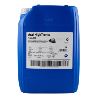 Олива моторна High Tronic 5W-40, 20л. ARAL 1505B1