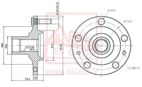 СТУПИЦА ПЕРЕДНЯЯ (MAZDA 6 GG 2002-2007) ASVA MZWH-6F