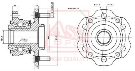 СТУПИЦА ЗАДНЯЯ (NISSAN PATHFINDER R51 2004- NISSAN PATHFINDER R51M 2005-) ASVA NSWH-R51R