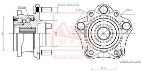 СТУПИЦА ПЕРЕДНЯЯ (SUZUKI GRAND VITARA JB416/JB420/JB627 2006-) ASVA SZWH-GVJBMF