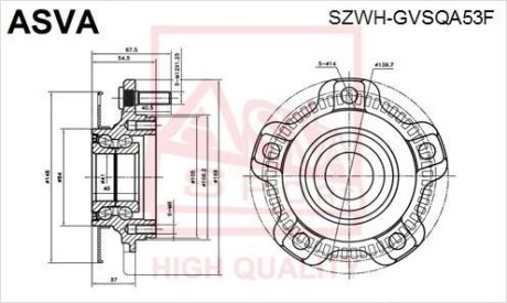 СТУПИЦА ПЕРЕДНЯЯ (SUZUKI GRAND VITARA/ESCUDO SQ416/SQ420/SQ625 1998-) ASVA SZWH-GVSQA53F