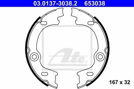 Гальмівні накладки ATE 03013730382