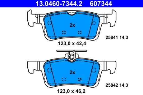 Гальмівні колодкиTYL FORD ATE 13046073442