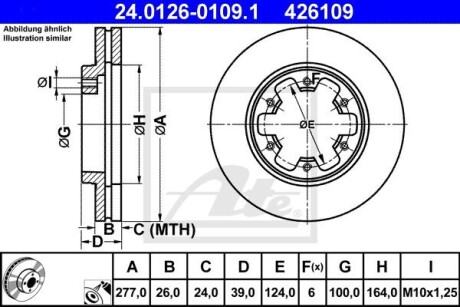 Гальмівний диск ATE 24012601091