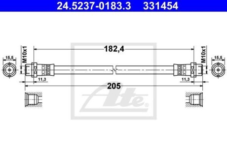 Гальмівний шланг ATE 24523701833