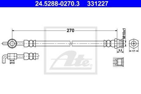 Шланг гальмівний ATE 24528802703