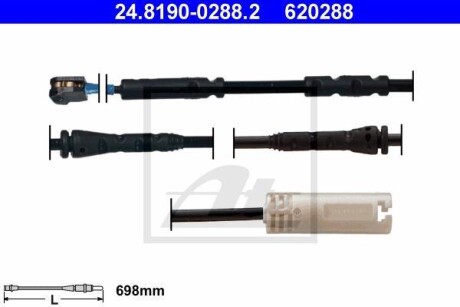 Датчик зносу гальмівних колодок ATE 24819002882