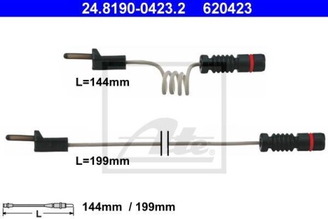 Датчик зносу гальмівних колодок ATE 24819004232