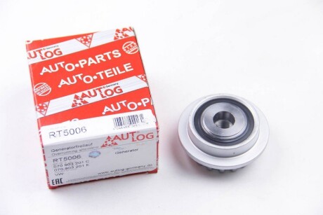 Шкiв генератора VW T5 2.5TDI 03-09/Touareg 2.5 R5 TDI/5.0TDI 02-10 AUTLOG RT5006