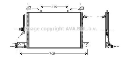 Конденсор кондиціонера AUDI 100/A6 MT/AT 90-97 (AVA) AVA COOLING AI5117