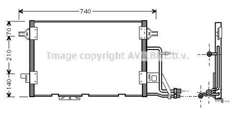 Конденсатор кондиціонера AUDI A6/S6 (C5) (97-) (AVA) AVA COOLING AI5137