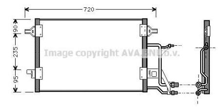 Конденсатор кондиционера AUDI A6/S6 (C5) (97-)(AVA) AVA COOLING AI5176