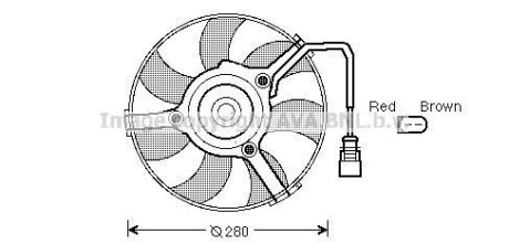 Вентилятор, охлаждение двигателя AVA COOLING AI7516