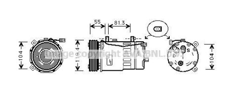 Компрессор кондиционера VW (AVA) AVA COOLING AIAK003