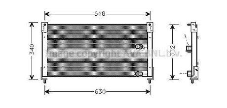 Радіатор кондиціонера AVA COOLING AU5116