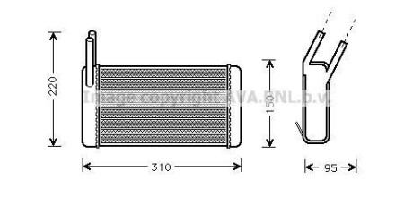 Радіатор пічки AVA COOLING AU6131