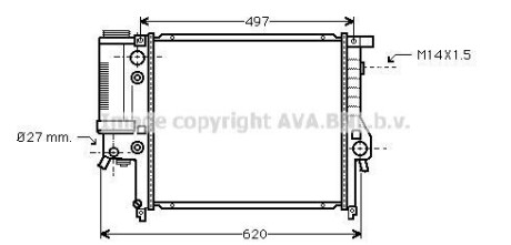 Радіатор, охолодження двигуна AVA COOLING BW2137