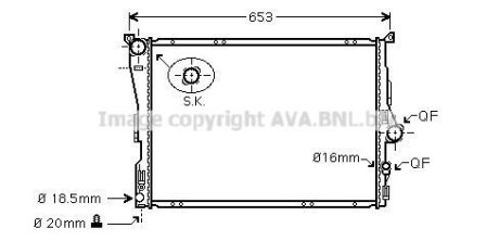 Радіатор охолодження двигуна AVA COOLING BW2343