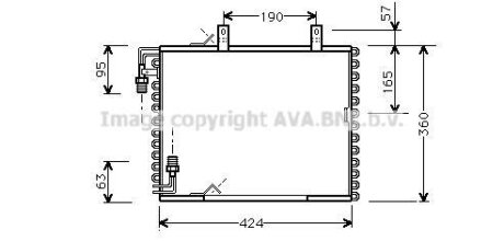 Радіатор кондиціонера AVA COOLING BW5147