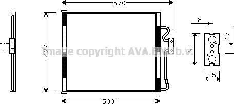 Радіатор кондиціонера AVA COOLING BW5214