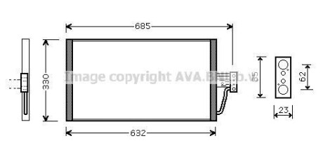 Радіатор кондиціонера AVA COOLING BW5254