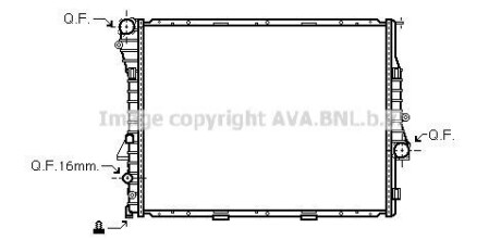 Радиатор охлаждения двигателя BMW X5e53 AT 3,0d 3,0i 4,4i 00>03 AVA AVA COOLING BWA2275