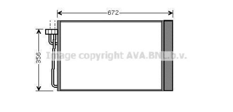 Радиатор кондиционера BMW 5E60 520-530i, 7E65 730-750i AVA COOLING BWA5267D