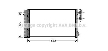 Радиатор кондиционера BMW 3 (E90/E91)/X1 (E84)/1.6-3.0D 04-16 (N47/N57/N55) AVA COOLING BWA5296D