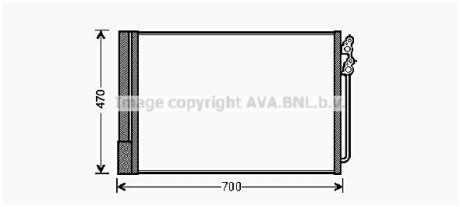 Радиатор кондиционера BMW F07/F10/F01 5/7 10- (Ava) AVA COOLING BWA5370D