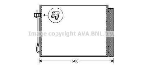 Радиатор кондиционера BMW X5 E70 07-, BMW X6 E71 08- MT/AT AVA AVA COOLING BWA5377D