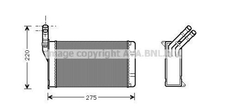 Радіатор пічки AVA COOLING CN6082