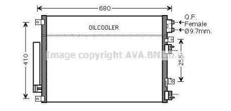 Радиатор кондиционера Chrysler 300C 04> AVA AVA COOLING CR5093D