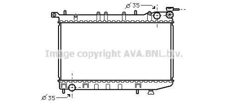 Радіатор охолодження NISSAN ALMERA (N15) (95-) 1.6 i 16V (AVA) AVA COOLING DN2174