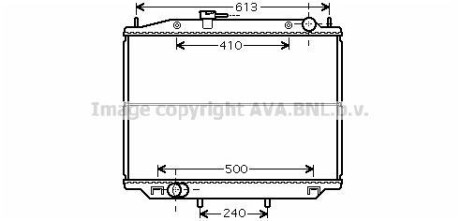 Радіатор, охолодження двигуна AVA COOLING DN2265